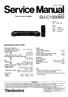 Technics - SUC-1000-Mk2 - Service manual 